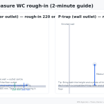 How to measure 220 vs 305 mm WC rough-in (2-minute guide)